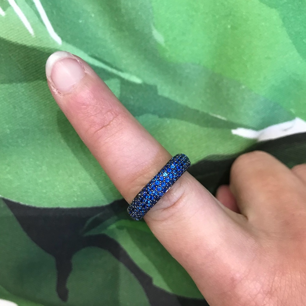 NWT Sheila Fajl Blue Crystal Ring
